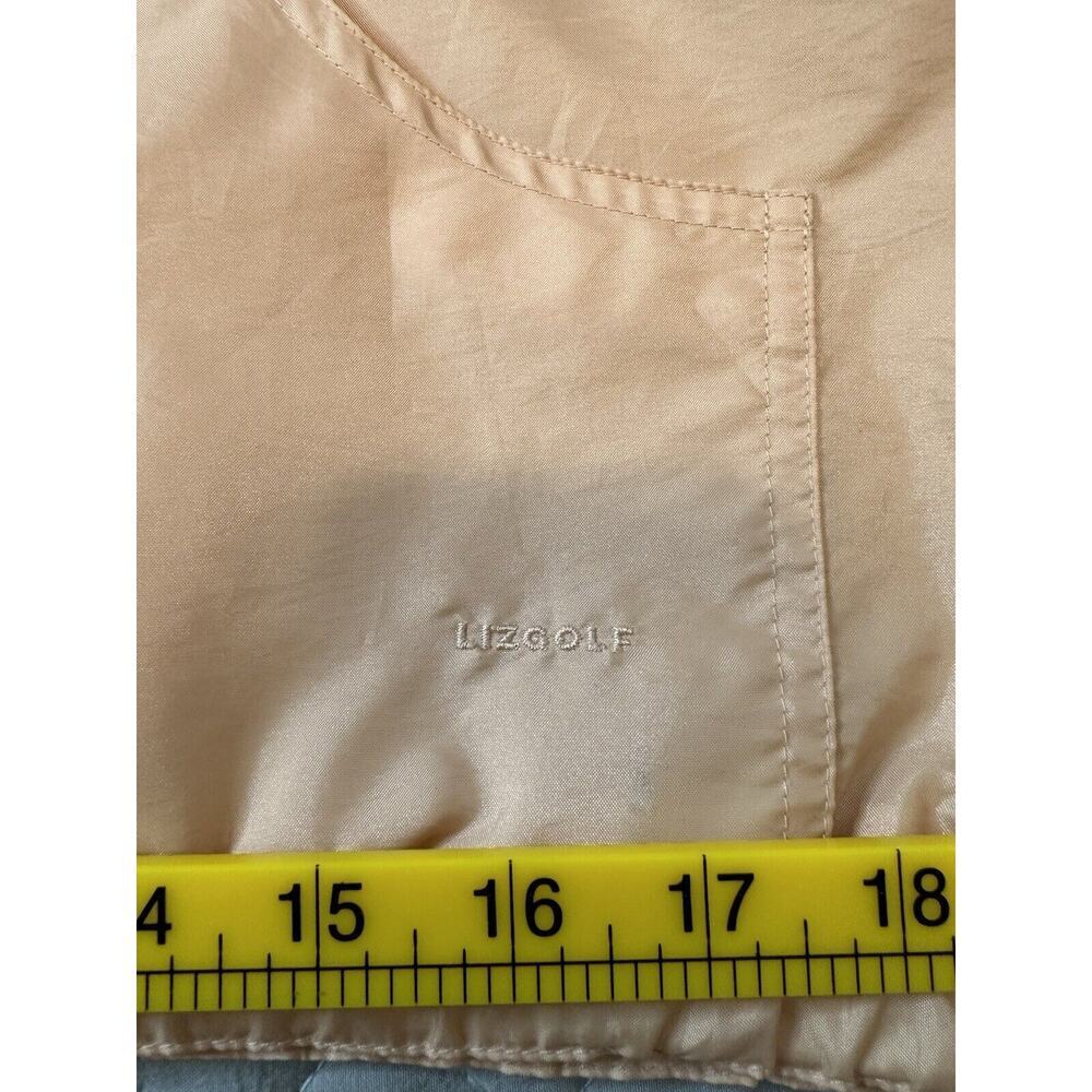 New LIZ GOLF Womens Size S Peach Cinch Waist Hooded Windbreaker Jacket - Picture 7 of 12